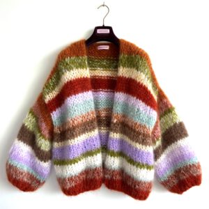 bohemian style cardigan striped