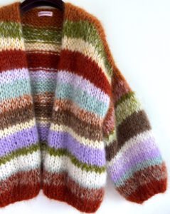 mohair pull gestreept