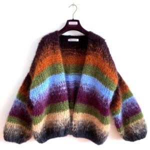 chunkyknit Mohair cardigan blue
