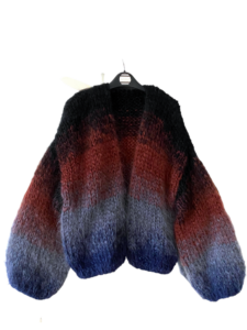 grijs blauw mohair vest