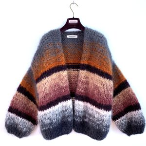 bernadette vest mohair grijs bruin