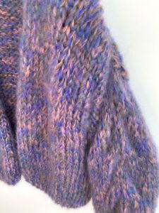 grofgebreid damesvest maison ose knitwear