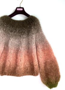 silkmohair sweater perzik beige 