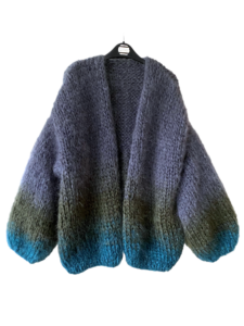 grijs mohair en alpaca vest 