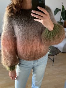 mohair pullover gestreift