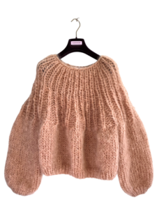 handknit mohair sweater camel