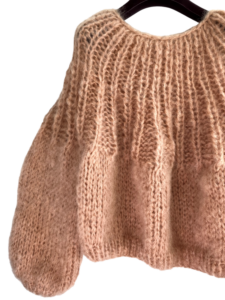 chunkyknit camel sweater