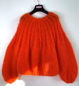 oranje trui mohair tangerine