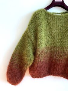 olijf groene dames trui mohair