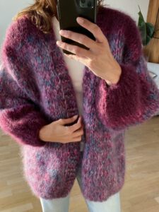 berry mohair bernadette gilet