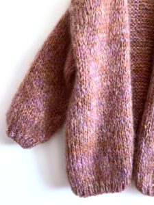 handknit long mohair cardigan for women