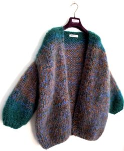 bernadette vest mohair groen