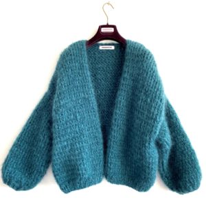 groen mohair vest dames