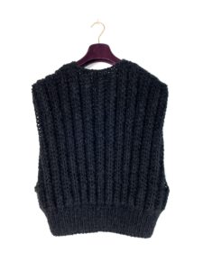 chunkyknit gilet mohair wol zwart