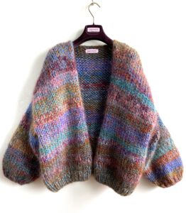 oversized dames vest gebreid alpaca mohair