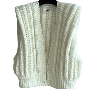 mouwloos damesvest wit alpaca