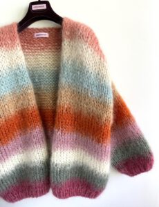 mohair vest dames tie-dye