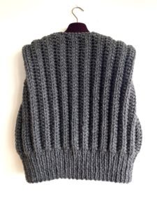 gebreid boho gilet grijze alpaca