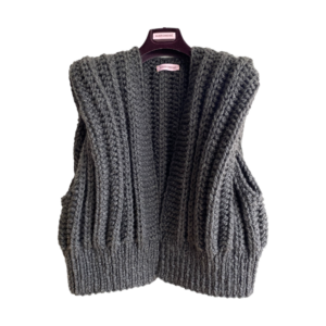 boho gilet alpaca grijs antraciet