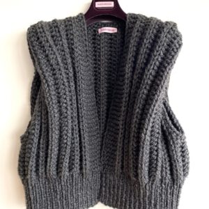 boho gilet alpaca grijs