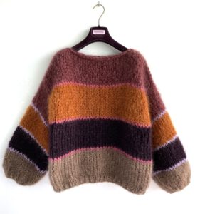 gebreide mohair sweater dames gestreept