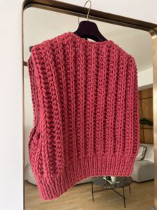 alpaca boho gilet roze