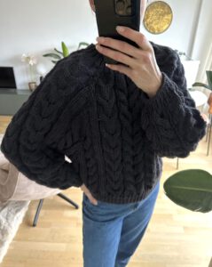 alpaca sweater grijs chunkyknit