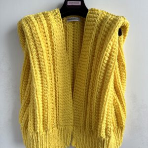 Maison Ose gebreid gilet geel