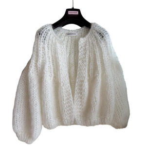 gebreid wit vest mohair Stella