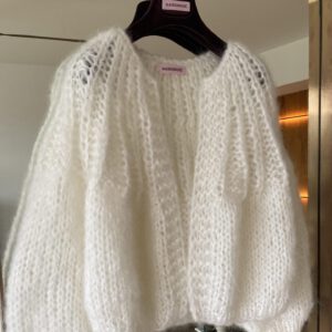 gebreid wit vest mohair