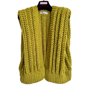 Maison Ose gebreid gilet lime groen