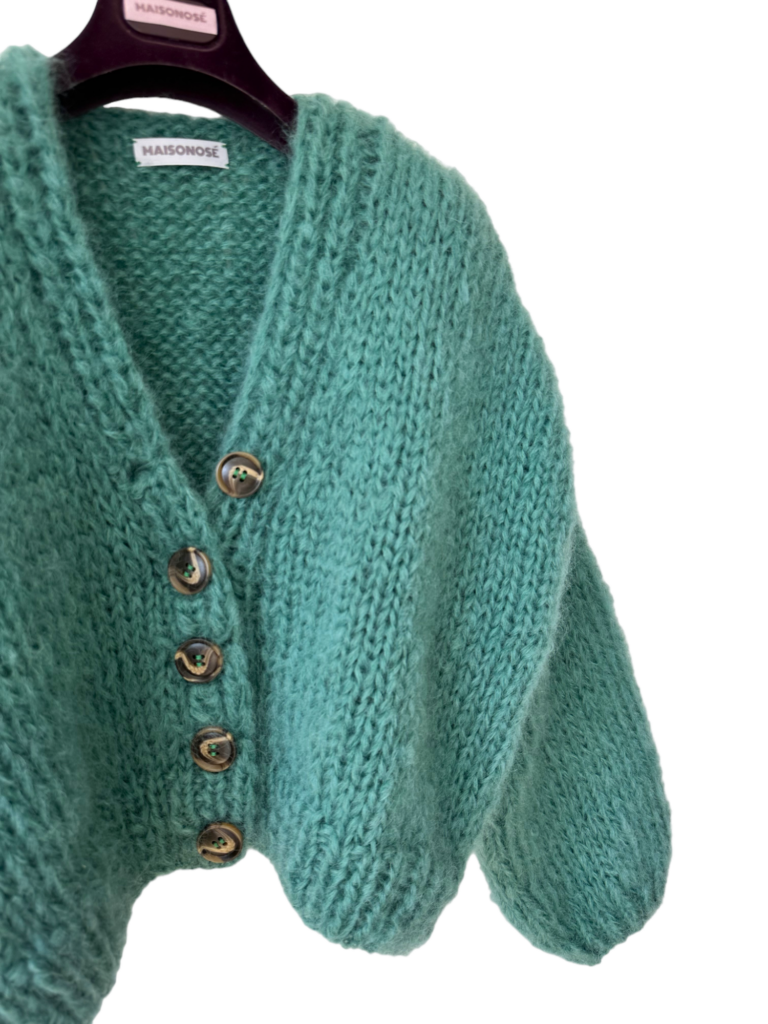 Dames gebreid vest Dames vroege herfst temperament gekleurde garen knopen trui (kleur: C, maat: L) (CL