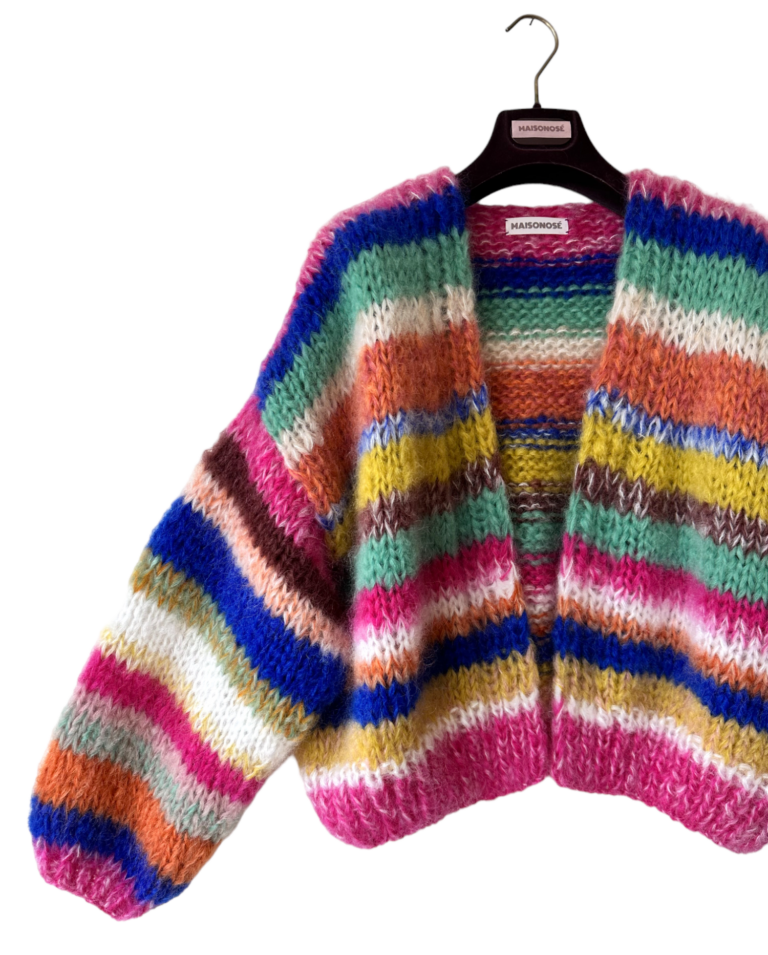 ONLY gestreepte vest ecru gebreid ONLY gestreepte vest ecru gebreid