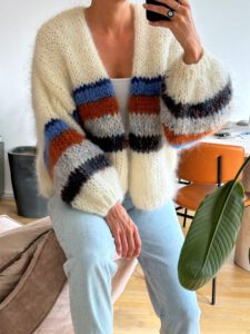 chunkyknit mohair vest offwhite