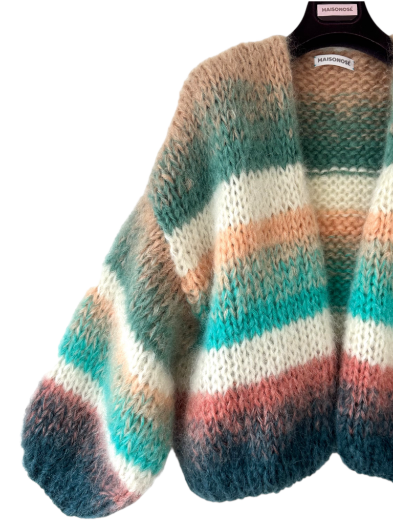Melody Knitted Vest Caribou Det Melange