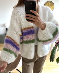 chunkyknit mohair vest offwhite