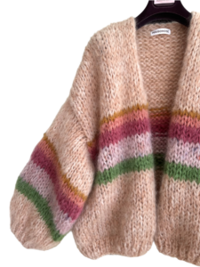 chunkyknit mohair vest beige camel