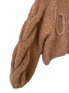 habd gebreide mohair jumper camel 