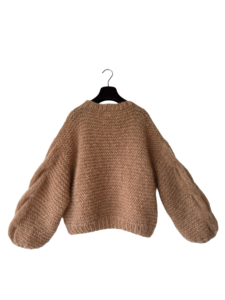 Love sweater mohair ballonmouw camel