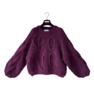 gepersonaliseerde mohair sweater burgundy Love