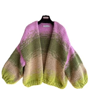 vegan knitwear roze vest gebreid