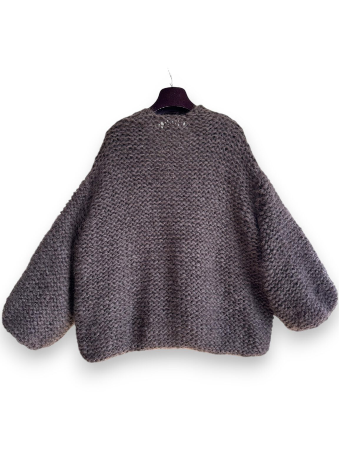Alpaca vest met opengewerkt breisel delfina main image 0