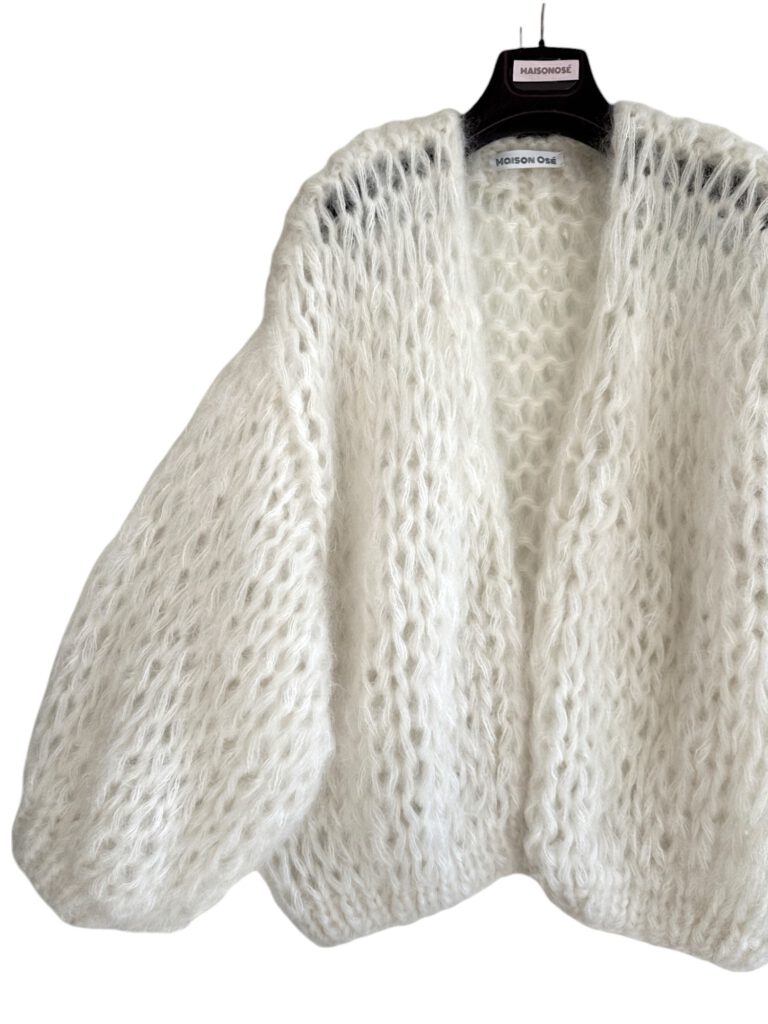 grof gebreid rood vest