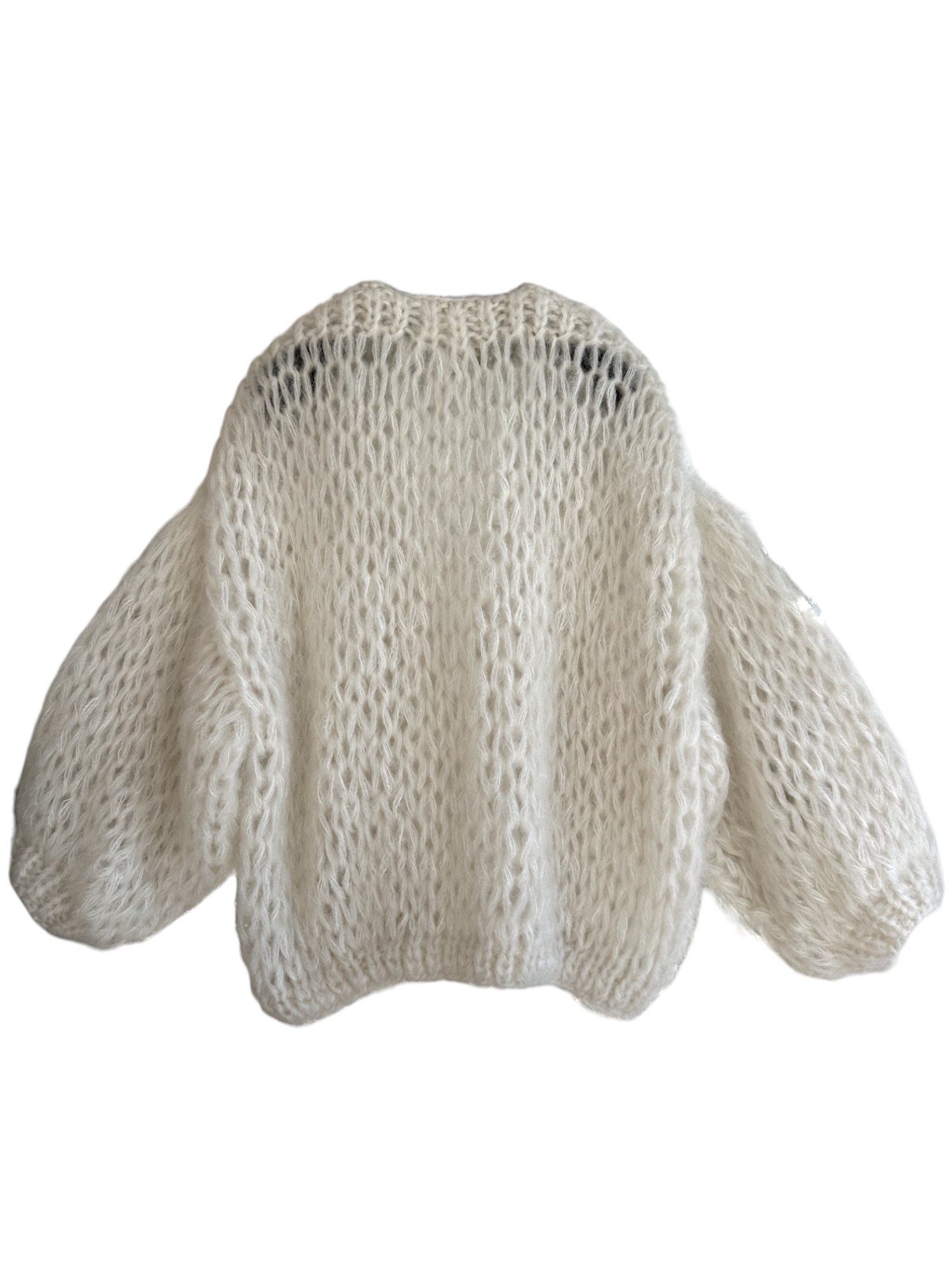 Grof gebreid vest azuurblauw - Maison Osé