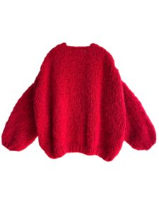 Gebreid vest oversized rood maison osé