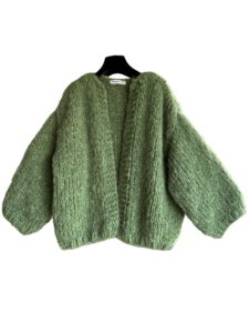 Jade mohair vest spriulina groen