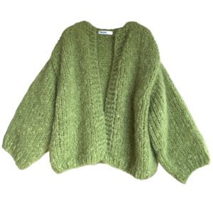 matcha groen vest mohair Jade