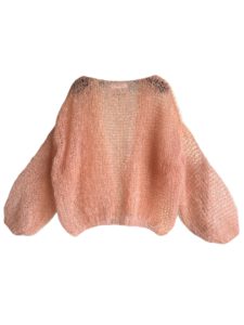 Hand gebreid lichtgewicht damesvest Lente in mohair