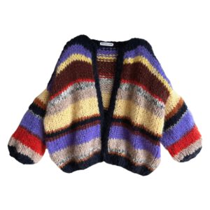 merino mohair alpaca en zijde gestreept vest June