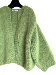mohair vest Jade matcha groen